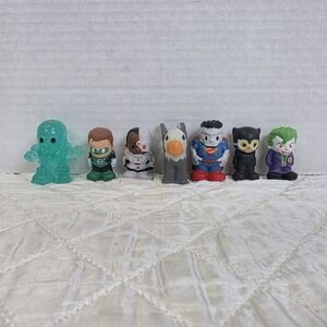 Lot Of 7 Ooshies Marvel Legend BATMAN DC Comic Super Hero Pencil Toppers